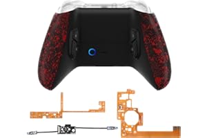 eXtremeRate Victor S Remap Kit pour Xbox One S/X Manette, 4 Palette avec Coque Arrière Grip pour Xbox One S/X, Coque Arrière Grip Redessiné Rouge Texturé