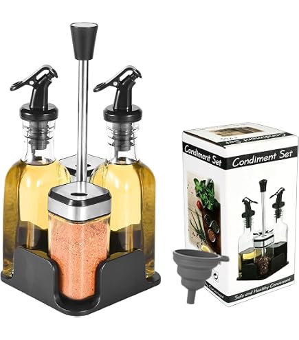 APS Menage 3 Pezzi In Acciaio Inox E Vetro - Saliera, Pepiera E Portastuzzicadenti Da Tavola - Design Tedesco