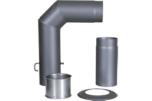 Kamino Flam vinkelrörset, 4-delat, Senotherm-belagt, gjutgrått, Ø 150 mm
