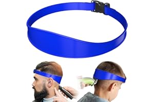 Irikdescia Verstellbare Haarschneide Anleitung, Professionelles Haarschneide Werkzeug, für Selbst Haarschnitte, Gerader Hals Haaransatz, Tragbar, einfach zu Bedienen (Blau)