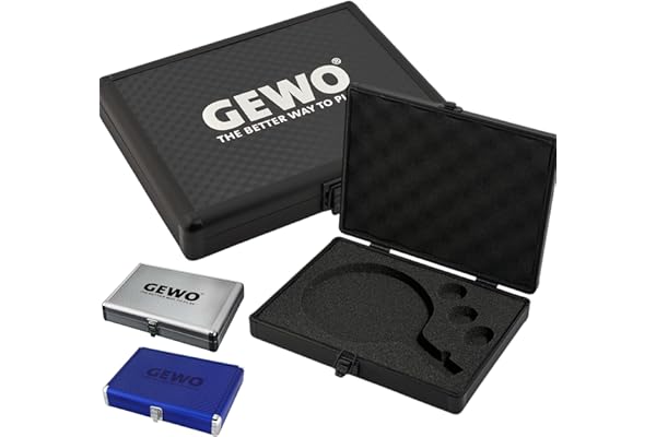 GEWO Mallette de Tennis de Table en Aluminium avec Mousse pour Le Transport et Le Rangement en Toute sécurité des Raquettes de Tennis de Table et balles