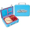 Feastables Mr. Beast Adjustable Bento Lunchbox- BPA Free, Snap Tight Lid, Removable Tray, Microwave & Freezer Safe, 9.25"x7"x2.75", Easy Clean, Kids Lunchbox with Adjustable Compartments