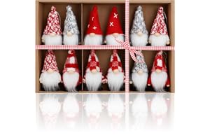 COM-FOUR® 12x premium Santa Claus-hängen till julgranen, förtrollande
