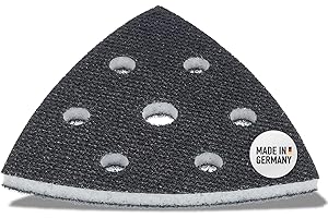 DFS Almohadilla suave para lijadora delta, 93 x 93 x 93 mm, 6 agujeros de espuma (suave), almohadilla de interfaz suave para papel de lija lijadora triangular