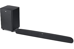 TCL TS6110 Sound Bar for TV with Wireless Subwoofers, Bluetooth Soundbar (240 Watt, Dolby Audio, HDMI ARC, Wall Mountable, Remote Control, Three Sound Modes) , Black