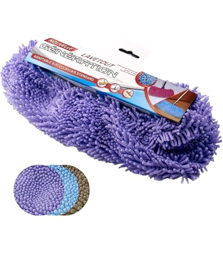 4 Housses De Balai Microfibre - Lavables 60°C - Couleurs Pastel Pour Nettoyage Humide Et Sec