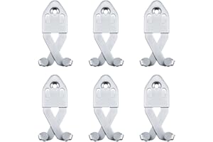 JETEC Metall Einzel Schwert Wand Halterungen Vertikal Schwert Wand Ständer Haken Universal Schwerthalter Multifunktionale Verstellbare Schwert Wand Halterungen (Silber, 6 Stücke)