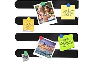 bruwaa 4 lavagne magnetiche da Parete, lavagna magnetica nera forte, bacheca per ufficio, viene fornita con 16 magneti per cucina, frigorifero, ufficio, appartamento, calendario, foto