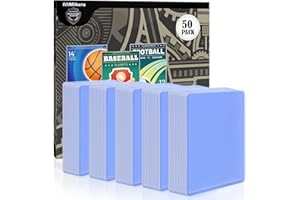 Mlikero 50 pcs Bustine Protettive, Rigidi Card Sleeves Bustine Carte con Protezione UV, Protezione per le Carte Collezionabili, 3x4 Pollici
