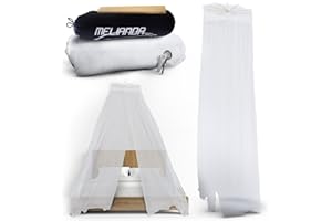 ‎MELIANDA Melianda MA-1100 Travelline Spider Moskitonetz Mückenschutz Insektenschutz Fliegennetz im Praktischen Reisebeutel Eng Outdoor Equipment, Weiß, 60 x 245 x 1250 cm EU