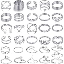 Agogue Lot De 22 Bagues Empilables Pour Femme Et Fille