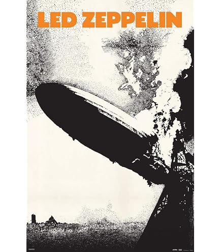 Estampe Sur Toile Led Zeppelin - Jimmy Page Et Robert Plant - Concert