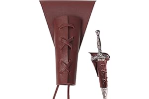 SIMAIXING Dagger Holder Sword Belt with Lacing, Medieval-Style Sword Frog, Adjustable Leather Sword Holster for Costume Cosplay, Belt Sheath Accessory and Renaissance Accessories