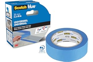 ScotchBlue Premium Malerkrepp Universal, 36 mm x 41 m - Scotch Klebeband für Malerarbeiten und Dekoration zum Streichen, Lackieren, Renovieren - Abklebeband/Kreppband - 70% PEFC