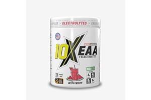 10X Athletic EAA Essential Amino Acids - Watermelone, Muscle Recovery & Hydration, 450g Tub – 60 Servings, Vegan, Gluten & Lactose-Free, Supports Muscle Growth,Informed-Sport Certified