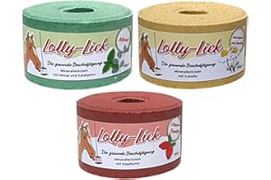 IMIMA Horse Treats – Lolly-Lick "PRO IMMUNE" 3-Pack with Vitamin Boost, Mint & Chamomile – Natural Horse Treats for Box, Paddock, Stall – Includes FREE Hanging Rope – Healthy Licks