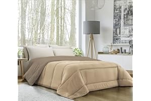 BANZAII TEXTILE INNOVATOR ONLINE Banzaii Trapunta Invernale, calda e morbida – Piumone da 350 gr/mq - Microfibra manopesca – Traspirante, Anallergica – Prodotta in Italia – Matrimoniale 260x260 cm Sabbia/Corda