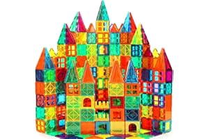 WonderToys Magnetic Tiles Classic 64-Piece The Original Magnet Building Toys for 3 4 5 6 Years Old Boys & Girls On Birthday