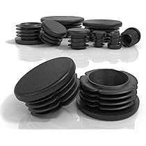 4 Tappi Terminali Alettati Tondi 32 Mm Nero - Per Tubi, Protezione Estremità - Foto 8