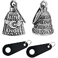 Motorcycle Bells for Bikers Guardian Angel Gremlin Bells for Motorcycle Rider Key Chain for Luck