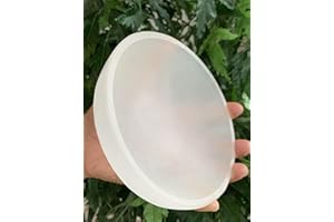 GAF TREASURES Extra Large Selenite Bowl, 6" Gemstone Carved Selenite Crystal Charging Bowl, Large Selenite Crystals Bowl For Smudging and Reiki