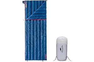 Naturehike Ultralight Down Sac de Couchage en Duvet d'oie Adulte Portable Sac de Couchage épais Imperméable Rectangulaire Sac de Couchage Camping Randonnée Alpinisme Voyage