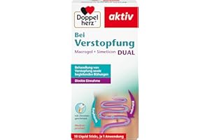 ‎DOPPELHERZ Doppelherz Bei Verstopfung Macrogol + Simeticon DUAL - Zur symptomatischen Behandlung von Verstopfung & begleitenden Blähungen - 10 Liquid Sticks mit Zitronengeschmack