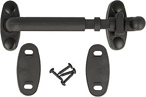 MOBILA Socchiudi ante per finestre e persiane, Blocco apertura con installazione su 2 ante, 15 cm, Nero