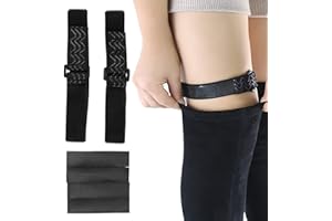 BRRNOO 2 Cinturini per Stivali Al Ginocchio, Cinturini Fissi per Stivali Antiscivolo con 4 Nastri Adesivi per Stivali Lunghi Stivaletti o Stivaletti Bassi per Aiutare a Prevenire la Caduta degli Stivali