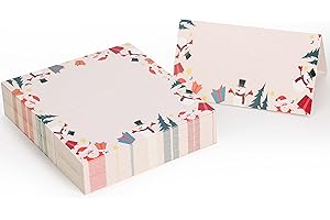 Aboofx 36 Pieces Christmas Place Card for Family Dinner Place Setting Cards Table Number Small Tent Cards for Merry Christmas Decorations Xmas Party Decorations