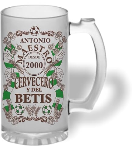 Jarra De Cerveza Personalizada - Cristal Esmerilado Con Nombre Y Profesión - ¡El Regalo Perfecto Para Cerveceros!