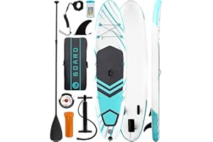 RUMICET Juego de Tabla de Paddle Surf Hinchable, Tablas de paddle hinchables portátiles con Accesorios Premium, Doble PVC Carga máxima 140KG SUP paddleboards, para adultos/adolescentes/principiantes/avanzados