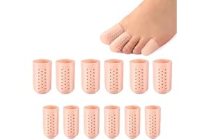 CRLLDPM 12 Pcs Protectores de Dedos de Los Pies Protector Dedos Pie Silicona Pprotector Dedo Gordo Pie Transpirable Punteras de Gel de Silicona elástico Toe Protector para Ampollas