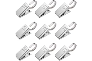 OOTSR [60 Paquete] Clips de Gancho de Acero Inoxidable, ganchoclips para Cortina de Ducha multifunción para Actividades al Aire Libre