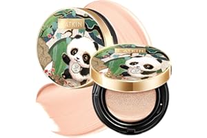 CATKIN Panda Land Cushion Foundation, Fond de Teint BB Creme, Anticernes, Anti-Terne et Anti-Rougeurs, Hydratation 24H, Sheer Finish, pour les Peaux Sensibles, avec Recharge, 15g*2