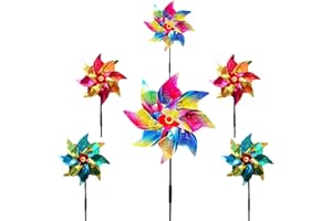 dellyy 6 Pièces Taubenabwehr Balkon Windrad, Windrad Vogelabwehr, Vogelschreck Vogelabwehr Windrad, Reflektierende Windräder, Windmühle für Garten, Balkon & Terrasse(für Jugendliche ab 15 Jahren)