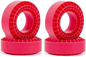 AMK Insert en mousse en silicone 1,9 pour pneu Crawler 108 x 42 mm, remplissage intérieur étanche pour pneus 1/10 RC Crawler Axial SCX10 Capra RXB10 TF2 Redcat Gen7 Gen8 TRX4 mises à niveau (rouge)