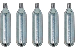Laxzo ® CO2 Cartridge 16g Gas Canisters Threaded Gas Capsules For Inflators, Airsoft Guns, Air Pistol, Tires, Bike Pumps & CO2 Airsoft Accessories 5PCS