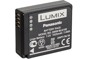Panasonic Lumix DMW-BLG10E Batterie rechargeable, 7.2V,1025mAh,7.4Wh pour Lumix GX9, GX80, GX7, TZ200, TZ100, TZ101, TZ95, TZ90, TZ80, LX100 II, LX100 - Noir