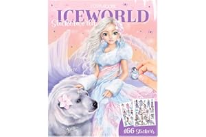 Depesche- Bubble 12061 Topmodel IceworldLibretto 20 Splendidi Paesaggi Invernali da Disegnare da Soli, Incluse 3 Pagine Doppie Piene di Adesivi, Multicolore, ca. 26 x 21 x 0,5 cm, 10271662