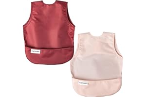 Tiny Twinkle Baby Bibs Proof Baby Bib Feeding Bibs for 0-24months Babies with Adjustable Side Closure Machine Washable Baby Food Bibs Super Light and Easily Wipe Clean with Food Crumb Catcher Pocket