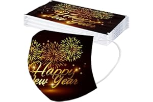 IBAOBAO Lulupi 10 Stück Erwachsene Weihnachten Mundschutz Einweg 3D Druck Mund und Nasenschutz Halstuch Maske Einmal Weihnachtsmaske Weihnachtsmotiv 3-lagig MNS Mund-Tuch Atmungsaktiv Tücher Bandana Schals