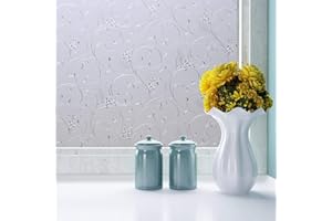 Zindoo Pellicola Vetri Pellicola Privacy per Vetri Modello Pellicola Decorativa per Finestre Anti-UV per Ufficio Bagno Camera da Letto Sala di Riunione(90cm X 200cm)