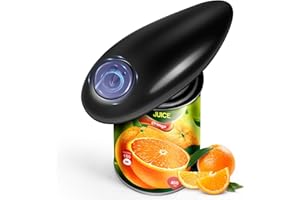 TOOHOMING Can Opener, One-Touch Button Automatic Can Opener Cuts Smooth Edges and is Safe to Use, Electric Can Opener is Suitable for Most Sizes of Cans and is A Must-Have Kitchen Gadget