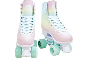 Croxer Lea - Patines de Ruedas, Color Verde y Rosa