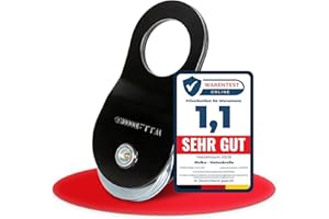 Melko - Puleggia verricello in acciaio fino a 10 t carico di trazione – puleggia con protezione contro la torsione per cavi in plastica e acciaio da 1 – 15 mm – verricello forestale accessori per la