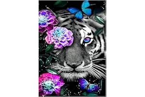 YqsIbth 5D Animal Diamond Painting Kits, 30x40cm DIY Diamond Art Kits, Full Drill Arts and Crafts Canvas Painting, DIY Crystal Rhinestone Embroidery for Home Wall Deco
