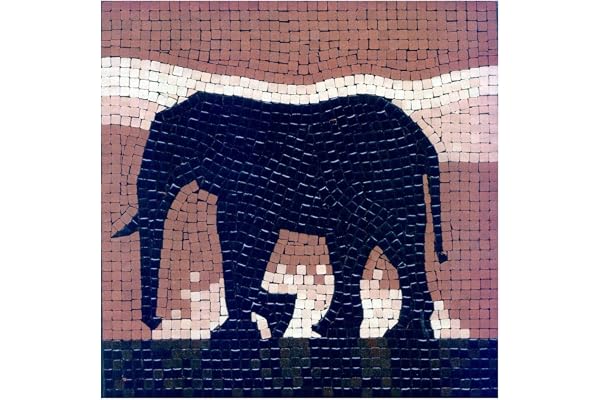 Kit Loisirs Créatifs Adultes, Créez Votre Propre Art en Mosaïque, pour Débutants 20cm Eléphant