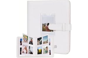 AUEZONA Album Fotos con 256 Bolsillo, Compatible con Fujifilm Instax Mini 7s 8 9 11 25 26 50s 70/Polaroid Snap PIC-300 / HP Sprocket / Kodak Cámara Instantánea Álbum de Fotos para Películas de 3 Pulgadas