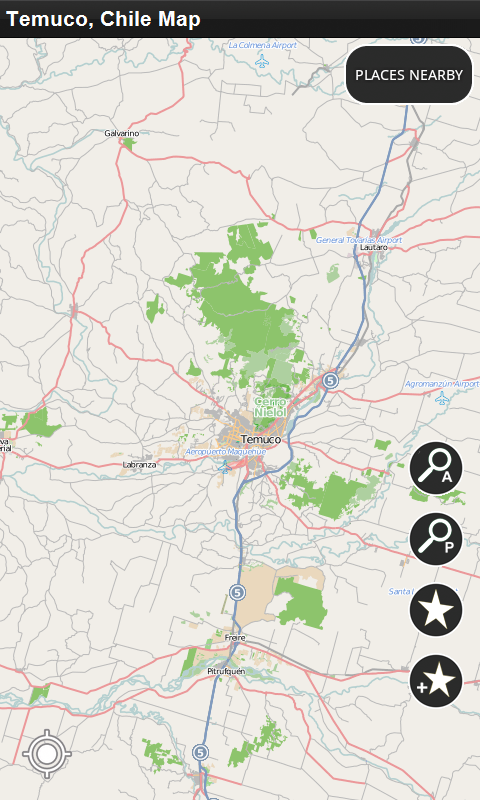 Editable map Temuco Chile